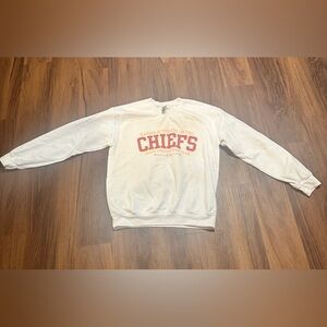 Gildan White Sweatshirt with Red Chiefs Graphic - Taylor Swift